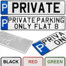 P Private No Parking sign