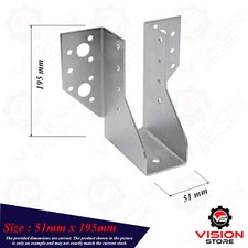 JOIST HANGERS HEAVY DUTY FACE FIX HANGER TIMBER GALVANISED 2mm STEEL