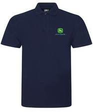 Tractor farmer polo shirt embroidered with JD inspired logo