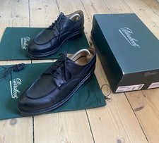 Drakes X Paraboot Chambord Black Calf Leather Derby Shoe Uk 9.5