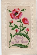 WW1 Patriotic Embroidered SILK