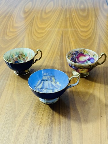 Vintage aynsley hand painted - 3,