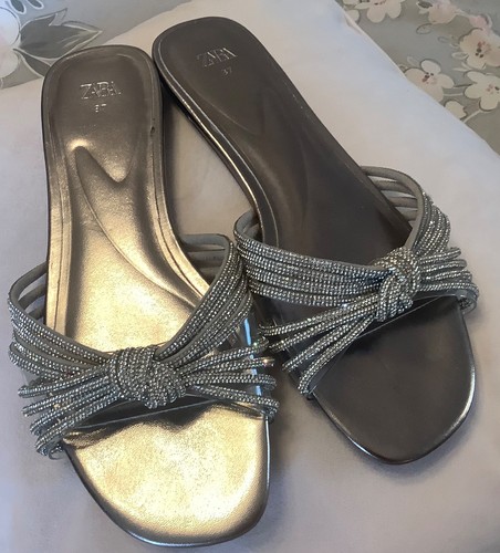 Zara silver rhinestone knott - zara,