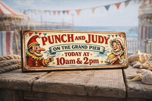 Punch judy sign vintage - punch,