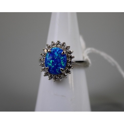 Opal ring size deep blue - size,