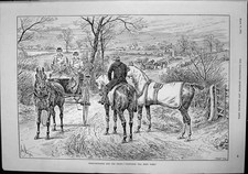 Antique Print Steeplechasing Frost Postponed Till Next Week J Sturgess 1892