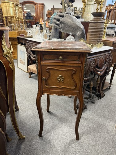 French marble top bedside - french,