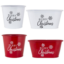 Metal Merry Christmas White