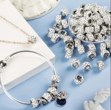 8 white pave Crystal charm