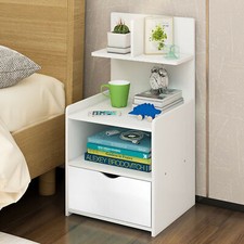 White Bedside Table Drawer