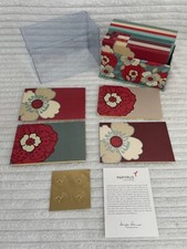 Papyrus Boxed Notecards x40 Plus Lined Envilopes x40 & Flower Designs RARE #2