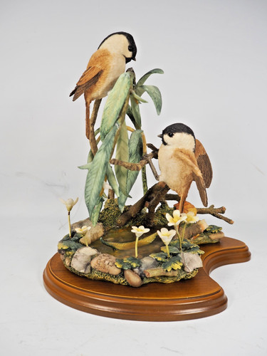 Willow tit bird figurine - tit,