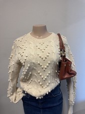 Pom Pom Cable Knit Sweater