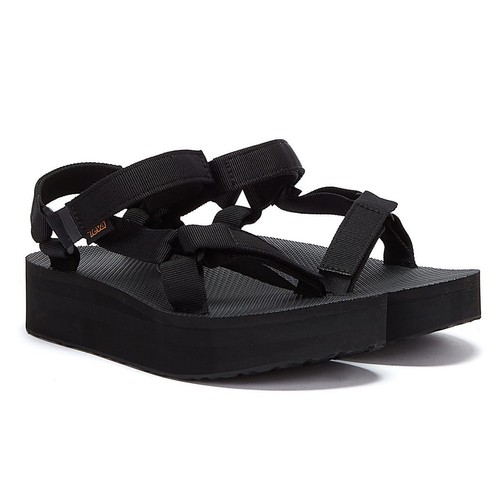 Teva womens black - black, flatform