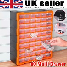 60 Multi Drawer Parts Storage Cabinets Unit Organiser Home Tool Box 37x47cm