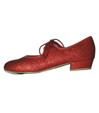 ROCH VALLEY LOW HEEL GLITTER EFFECT TAP SHOES CHILD 5-ADULT 8 RUBY RED DOROTHY