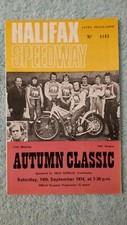 HALIFAX SPEEDWAY 1974 ORIGINAL PROG. AUTUMN CLASSIC. 14th SEPTEMBER . 27th MEET.