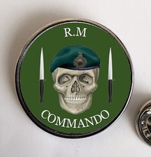 Royal Marines Commando Skull Lapel Badge