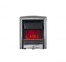 Valor Petrus Dimension Black Silver Chrome Inset Electric Fire 0585025