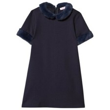 Il Gufo Navy Milano Dress Faux
