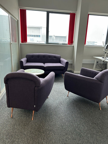 Dfs purple tufted fabric - purple,
