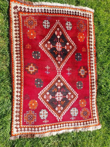 Red rug 142cm - red,