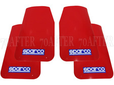 4 Sparco Car Mudflaps - RED - Wide Rally Sportsflaps - Full set of 4