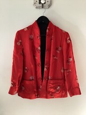 Ladies Vintage 100% Silk Red