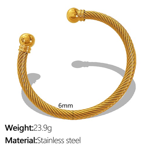 18ct gold bangle men twisted - gold,