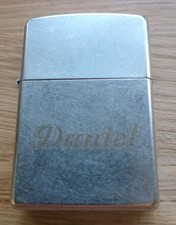 Nice Vintage Silver Tone Zippo Cigarette Lighter Engraved As Photos
