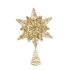 Gold Star Glitter Tree Topper