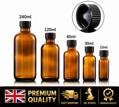 Amber glass bottles - bottles, refillable