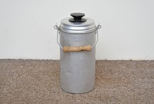 Vintage old aluminium milk