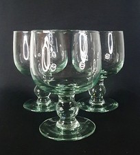 Antique Drinking Glasses Green Tint 13.5cm Tall - Late 19c. / Early 20c. Bubbles