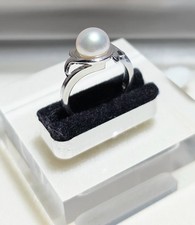 Mikimoto Akoya 7.5mm Pearl Silver Ring - ring 16.02mm - Box is included