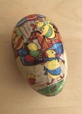 Easter Papier Mache Egg Vintage Painted made in GDR.