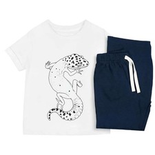 'Leopard Gecko' Kids Nightwear / Pyjama Set (KP053583)