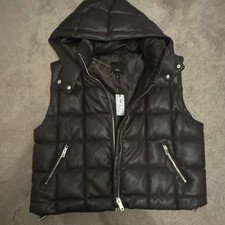 River Island Women’s Brown Faux Leather Gillet Size L