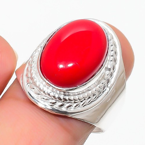 Red coral gemstone - red,