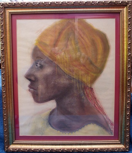 Pastel jamaican lady - pastel, of