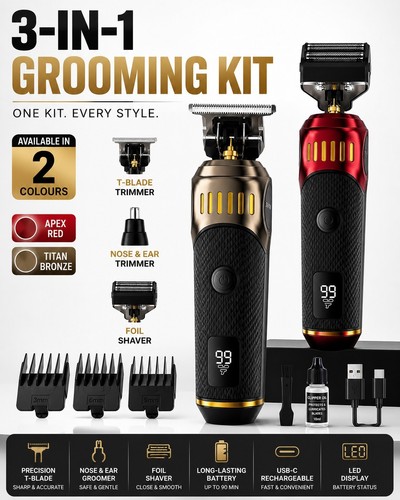 Electric hair beard - 3-in-1,
