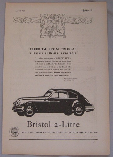 1951 bristol litre original - 1951, 2-litre