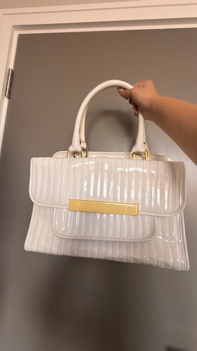Ted baker cream patent tote - patent,