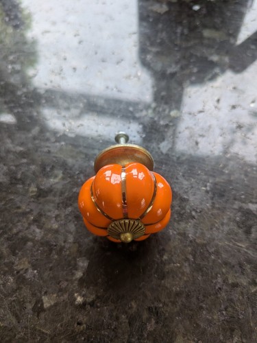 Antique orange pumpkin - 6,