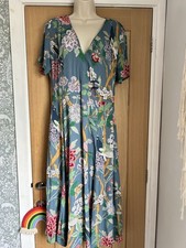 Stunning Floral & Bird Print Dress From H&M GP & J Baker 12-14