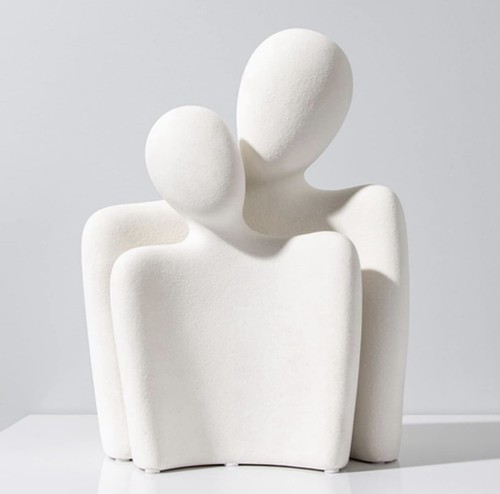 Hugging couple statues ceramic - couple,