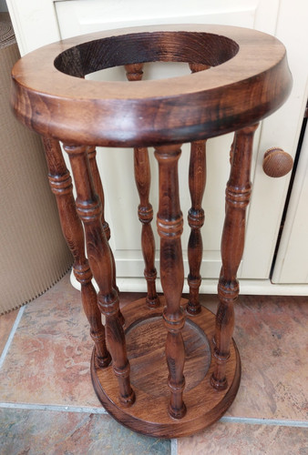 Vintage french round wooden - round,