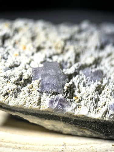 Raw purple fluorite - purple,