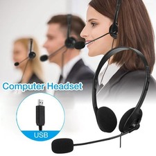 USB Headset Headphones Wired