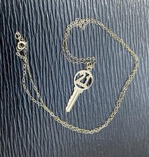 Vintage 375 9 Carat Gold 16" Rolo Chain 21 Birthday Key Pendant Necklace 0.5g